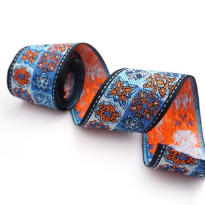 Ethnic Polyester <b>Computer</b> Jacquard Ribbon Hanfu Curtain <b>Accessories</b> Herringbone Tight Embroidery Pants Colorful Ribbon Sleeves - Product Image 3
