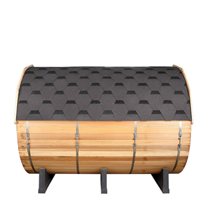 ساونا خشبية حديثة فاخرة تتسع لأربعة أشخاص مع موقد 6 كيلو واط ولوحة تحكم بالكمبيوتر ووظائف البخار الجاف والرطب صناعة صينية - Product Image 1