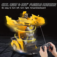 2.4Ghz 1/18 Échelle Télécommande Voiture Transforme Jouets pour Enfants RC Déformation Robot Voiture Transformant Jouets Voiture