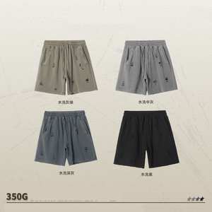 Casual Vintage Wash 100% Pure Cotton <b>Men's</b> <b>Shorts</b> Eco-Friendly Street Style Loose Hole Bulk Washed <b>Shorts</b> - Product Image 3