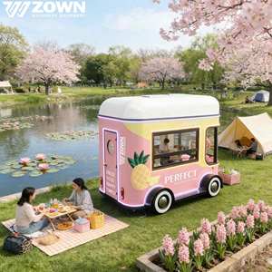 Electric Food Truck With <b>Pineapple</b> Design Red And Green Color LED <b>Lighting</b> Perfect For Outdoor Events - Product Image 1