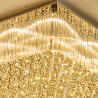 JYLIGHTING Vente en gros de luminaires de plafond en cristal LED personnalisés de style nordique pour mariage, hôtel, décoration de salon de luxe