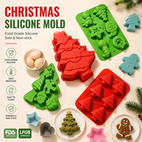 Moule en silicone de Noël, moule à gâteau en forme de sapin de Noël, moule de cuisson de qualité alimentaire pour chocolat, bonbons, mousse, ustensiles de cuisson personnalisés pour les fêtes