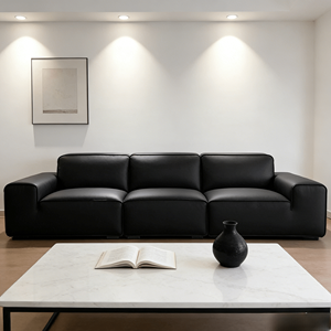 Ensemble de <span class=keywords><strong>canapé</strong></span> sectionnel Chesterfield en <span class=keywords><strong>cuir</strong></span> véritable - Mobilier de salon moderne de luxe, design écologique et inclinable réglable - Product Image 4