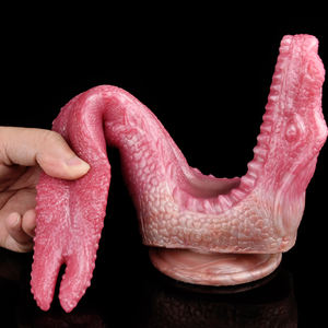 ของเล่นทางเพศแบบเสียบสองทาง YOCY รูปทรงเอเลี่ยน พร้อมจุกดูด ของเล่นผู้ใหญ่สำหรับผู้ชาย รูปทรงลิ้นมังกรเสมือนจริง กระตุ้นต่อมลูกหมาก - Product Image 4