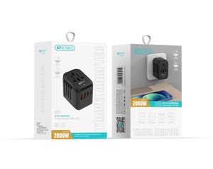 เครื่องชาร์จอเนกประสงค์ทั่วโลกพร้อมช่องเสียบปลั๊กไฟฟ้า USB และ Type-C อะแดปเตอร์เดินทาง <span class=keywords><strong>i99</strong></span>แท็บเล็ตอะแดปเตอร์แปลงไฟสีดำ - Product Image 6