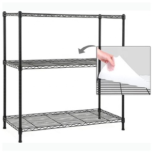 Kệ lưu trữ nhiệm vụ nặng nề dây thép kệ đơn vị bánh xe đựng thức ăn kệ nhà để xe Bánh 5-Tier giá nhà bếp dây kệ giá - Product Image 2