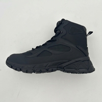 Bottes de sécurité légères noires de 6 pouces, respirantes, à lacets Oxford, pour la randonnée en plein air et le travail