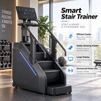 K-FIT GSK8 Simulateur d'escalade commercial avec grand écran tactile, application Bluetooth, chargement sans fil, 180 kg, pour salle de sport à domicile