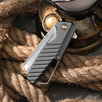 Couteau pliant mini D2 tout acier transfrontalier, multifonctionnel, portable, pour camping, haute dureté, outil de survie et d'autodéfense