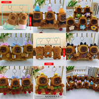 Porte-clés en peluche Capybara personnalisé en usine, porte-clés en peluche moelleux et dodu personnalisé, jouets en peluche populaires pour les filles et les enfants