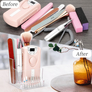 Transparent Square Professional Nail <b>Storage</b> <b>Box</b> Organizer with Nail Case Holder for Salon Use - Product Image 6