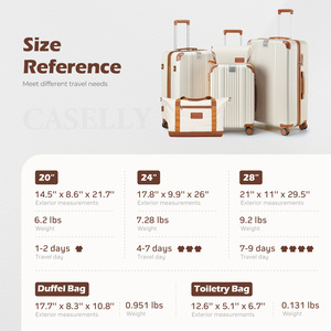 5-piece set ABS <b>Hard</b> <b>Shell</b> Spinner Luggage Set 20 24 28 Inch with Duffel and Toiletry Bag Unisex Travel <b>Suitcase</b> Modern Design - Product Image 2