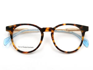 Montures de lunettes à rayures zébrées blanches en gros K9221 Acétate de haute qualité unisexe rond <span class=keywords><strong>noir</strong></span> pour lunettes de lecture - Product Image 2