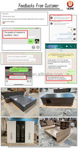 軽贅沢デザイン木製ワードローブキャビネット、高級ガラス扉とLEDライト付き収納ワードローブ（家庭用寝室向け） - Product Image 6