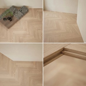 <span class=keywords><strong>Parquet</strong></span> en chêne blanc haut de gamme multicouche à chevrons, âme en bouleau russe, 15 mm, certifié E0, pour usage extérieur et intérieur (salle de séjour) - Product Image 6