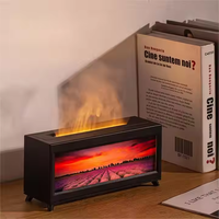 Prix de Gros Humidificateur d'Air de Bureau Rectangulaire Effet Flamme 3D Cheminée Diffuseur d'Arômes avec Télécommande pour Maison et Bureau