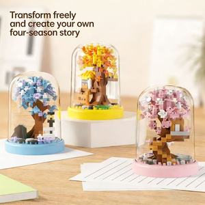 Bloques de Construcción para Niños, Juguetes Educativos, Adornos de Juego Modernos, Bloques de Construcción de Casa del Árbol de Sakura para las Cuatro Estaciones - Product Image 2