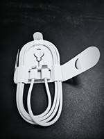 Câble de charge rapide tressé blanc C-L avec matériau en nylon pour téléphones IOS, ordinateurs portables, tablettes