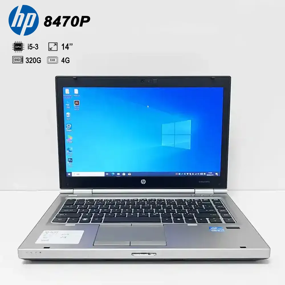 8470P Laptop verwendet Win 7 Core i5 Second Hand Laptop Business Computer 14 Zoll tragbarer Computer