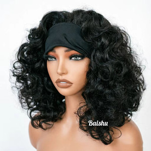 Perruques bouclées afro bob pour femmes, style naturel explosif, <span class=keywords><strong>cheveux</strong></span> longs et ondulés pour femmes noires, perruques sans colle – Grande Vente - Product Image 1