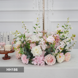 DKB Décoration de mariage artificielle personnalisée, couronnes de fleurs en soie faites à la main, centre de table, décorations de table, rentrée scolaire, Noël - Product Image 3