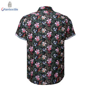 男性用プリントシャツハワイアン半袖花デジタルプリントシャツ男性用 - Product Image 3