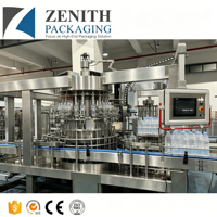 Machine de remplissage d'eau en bouteille en plastique entièrement automatique Zenith / Remplissage + Scellage + Emballage tout-en-un / Haute efficacité 12000BPH
