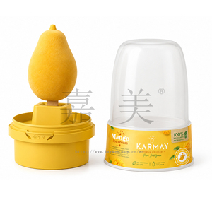 KARMAY Coconut Shape Ice Cream Container Yellow Cylinder Clear Dome <b>Lid</b> Recyclable Packaging Food Storage <b>Box</b> - Product Image 2