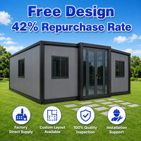 Maison conteneur pliable hors réseau, maison préfabriquée modulaire avec système d'énergie solaire, ignifuge et étanche pour les zones rurales isolées