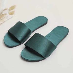 Summer High Quality Ladies Sandals and <b>Slippers</b> Wedding Silk Indoor Non-slip Open Toed Ladies <b>Slippers</b> Satin Brides <b>Slippers</b> - Product Image 3