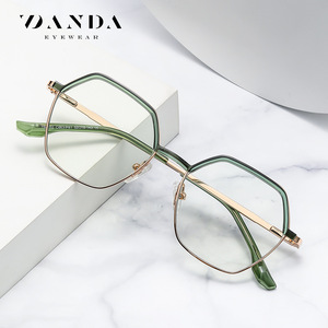 Danda Eyewear Lunettes anti-lumière bleue à monture complète octogonale géométrique pour femmes TB3202 - Product Image 2