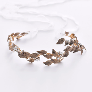 Thời Trang Vàng Mũ Sắt Wedding Ban Nhạc Đầu Ngọc Trai Cô Dâu Tóc Phụ Kiện Ưa Thích Mũ Sắt Ngọc Trai Mũ Sắt - Product Image 6