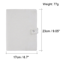 Carnet promotionnel personnalisé A5 en tissu lin polyester vierge pour sublimation, impression recto-verso par transfert thermique, avec logo DIY