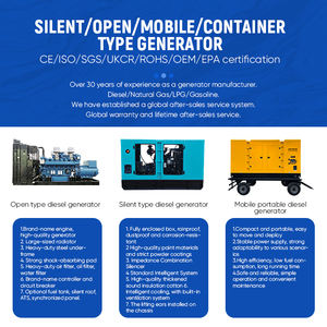 Générateur diesel silencieux industriel portable ZTE sur roues 50Hz 20-2000KW refroidi par eau pour chantiers de construction avec silencieux insonorisé - Product Image 2