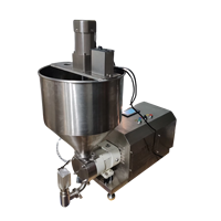Machine de remplissage de boissons et aliments de petite taille à pompe rotative CAM pour sauces au miel, crèmes et sauces chocolatées en bouteilles en verre de haute précision