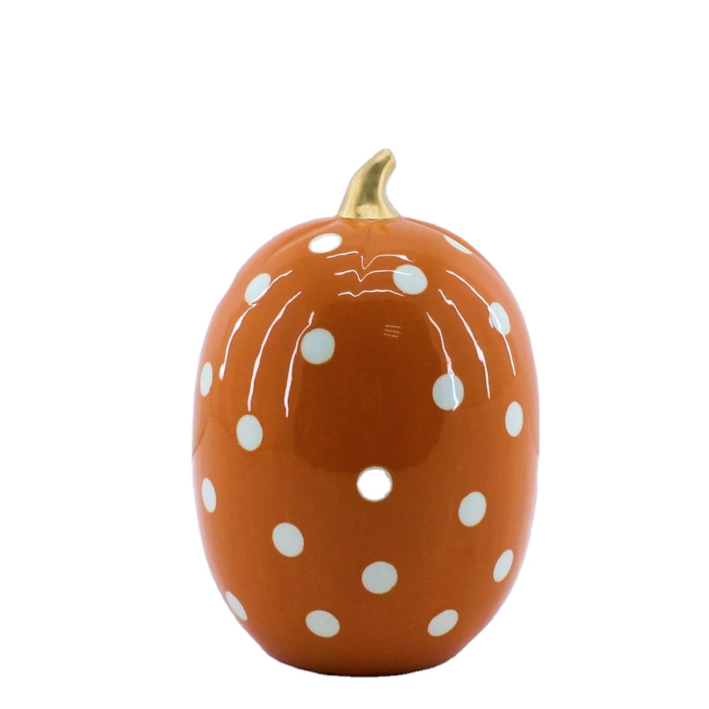 Wholesale Ceramic Pumpkin Tabletop Decoration Figurine Crafts Indoor Vintage Decor For Festival