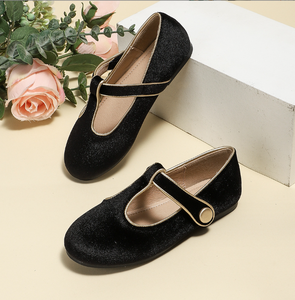 Nouvelles Chaussures Décontractées en Cuir Noir Imprimé pour Filles, Modèle T-Bar Plat et Rond, Idéales pour Bébés - Product Image 2