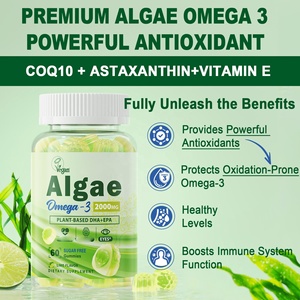 Vigoworld Vegan Omega 3 Supplément d'huile d'algues Gommes <span class=keywords><strong>DHA</strong></span> & EPA de Marine avec CoQ10 Astaxanthine pour adultes Santé des yeux et des os - Product Image 5