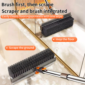 <span class=keywords><strong>Brosse</strong></span> de nettoyage 3-en-1 en acier inoxydable robuste à poils rigides avec long manche pour <span class=keywords><strong>douche</strong></span>, salle de bain et sols – Portable - Product Image 5