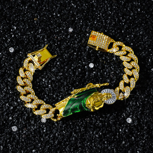 Nueva Pulsera de Cadena Cubana de 12mm con Diseño Hiphop, Personalidad Única y Estilo Moderno, Chapada en Oro y Plata, Joyería al por Mayor - Product Image 4