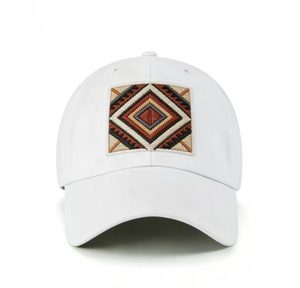 หมวกเบสบอลปักลายเรขาคณิตสไตล์วินเทจ ปรับขนาดได้ ทำจากผ้าฝ้าย เหมาะสำหรับผู้ชายและผู้หญิง ใส่กิจกรรมกลางแจ้ง - Product Image 2