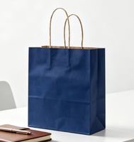 Ecologisch composteerbare Morandi matzwarte kraft papieren handtas bulk aangepaste logo groene cadeauverpakking