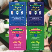 Jeu de cartes de Mahjong américain en plastique de qualité supérieure, épais, imperméable, respectueux de l'environnement, avec cartes de notation pour jeu de société