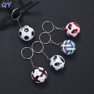 QY vente en gros 3D imprimé Football porte-clés Simulation Football pendentif sport Fan Souvenir Logo personnalisé disponible - Product Image 1