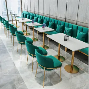 Table de salle à manger en marbre noir, chaise simple, pour café, restaurant, salon de thé, négociation, de loisirs, légère, modèle de luxe