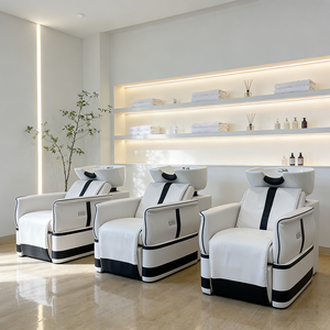 Nuevo Sillón de Peluquería para Lavado de Cabeza y Spa, Moderno, Eléctrico, con Masaje de Espalda, <span class=keywords><strong>Lavacabezas</strong></span> y Silla para Salón - Product Image 2