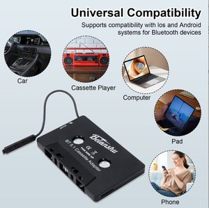 อะแดปเตอร์เทปคาสเซ็ตไร้สายสำหรับรถยนต์ย้อนยุคอะแดปเตอร์เทปบลูทูธพร้อมแจ็คไมโครโฟนโทรศัพท์แฮนด์ฟรี - Product Image 6