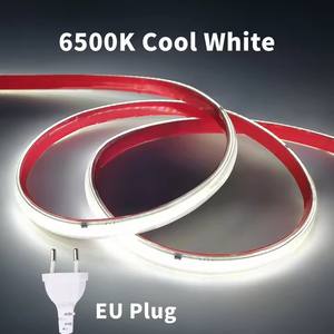Bande <span class=keywords><strong>LED</strong></span> COB flexible, haute densité, lumière uniforme, 10W/m, bande <span class=keywords><strong>LED</strong></span> 296 <span class=keywords><strong>LED</strong></span>, 110V <span class=keywords><strong>220V</strong></span>, largeur 8mm, <span class=keywords><strong>ruban</strong></span> <span class=keywords><strong>LED</strong></span> pour décoration intérieure de chambre à coucher - Product Image 5