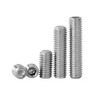 Vis à tête hexagonale HT Brand DIN916 en acier inoxydable 304 A2-70, pointe conique, M3-M12, fixations métriques, revêtement zinc/nickel